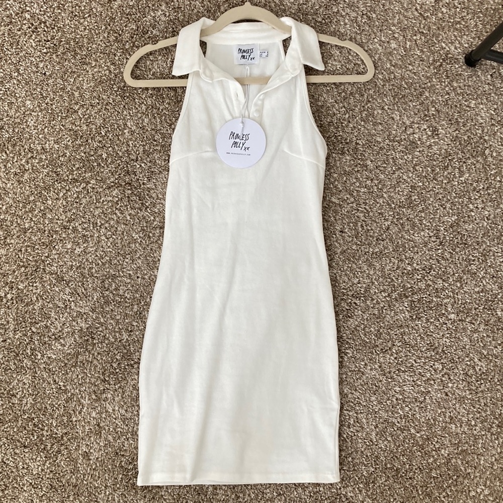 White Ribbed Dress